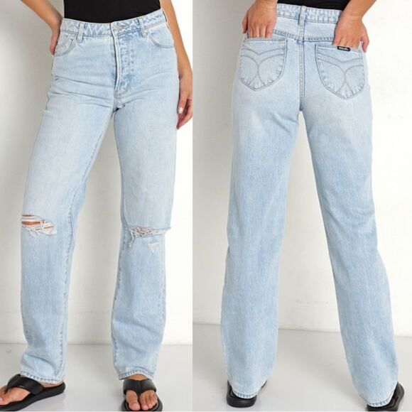 ROLLA’S Original Straight Jeans | High Rise | Sunbleach Worn | Distressed | 30 - Picture 2 of 13